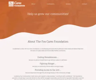 Foxcares.org(Fox Cares Foundation) Screenshot