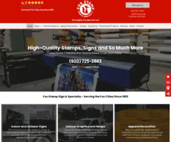 Foxcustomproducts.com(Fox Stamp Sign & Specialty) Screenshot