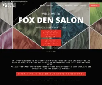 FoxDensalon.com(Fox Den Salon Hennepin & Lake Street) Screenshot