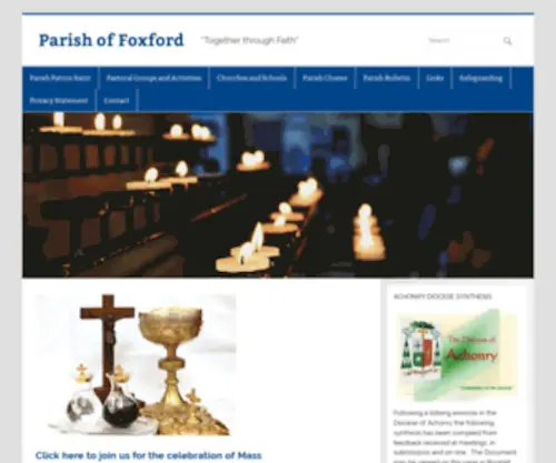 Foxfordparish.com(Together through Faith) Screenshot