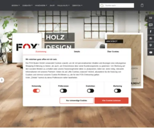 Foxholz.at(FOX Boden GmbH) Screenshot