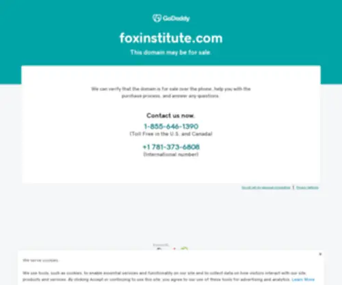 Foxinstitute.com(Forsale Lander) Screenshot