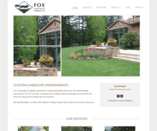 Foxlandscape.com(Complete estate landscape & construction services) Screenshot