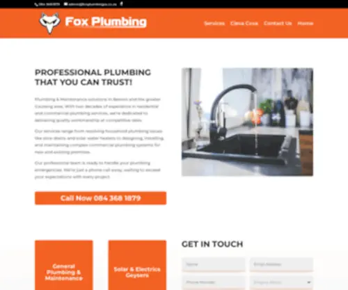 Foxplumbingsa.co.za(Plumber Near Me) Screenshot