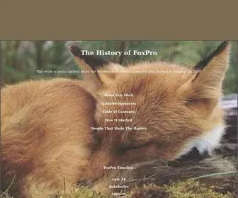 Foxprohistory.org(The History of FoxPro) Screenshot