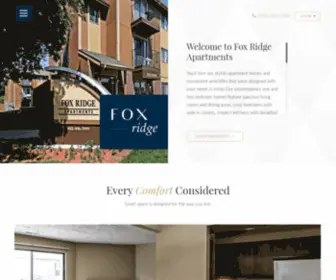 Foxridgeapthomes.com(Fox Ridge Apartments) Screenshot