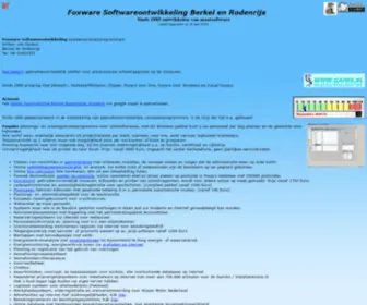 Foxsoftware.nl(Foxware softwareontwikkeling in Berkel en Rodenrijs) Screenshot