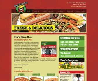 Foxspizzamtwashington.com(Fox's Pizza Den) Screenshot