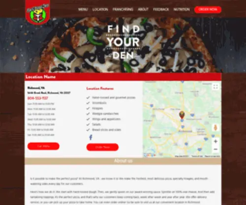Foxspizzarichmond.com(Richmond, VA) Screenshot