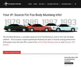 Foxstang.com(All things related to the Fox Body Mustang) Screenshot