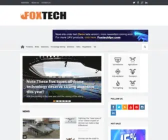 Foxtech.com(Drone News and Information on the drone ecosystem) Screenshot