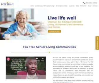 Foxtrailseniorliving.com(Exceptional Memory Care Community) Screenshot