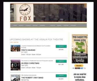 Foxvisalia.org(Visalia Fox Theatre) Screenshot