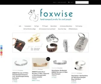 Foxwise.biz(Custom Hand Stamped Jewelry for Cool People) Screenshot