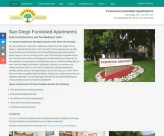 Foxwoodapartments.com(Furnished Apartments for Rent in Chula Vista) Screenshot