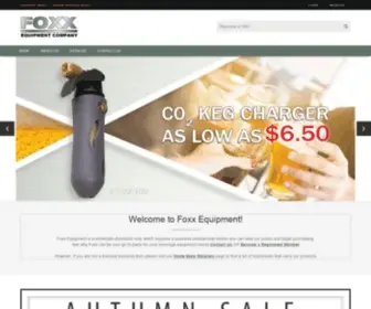 Foxxequipment.com(Wholesale Distributor Beverage Dispense) Screenshot