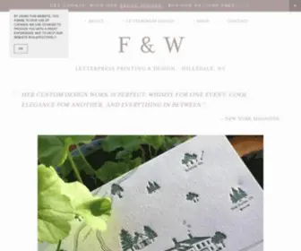 Foxyandwinston.com(Hudson Valley Letterpress) Screenshot