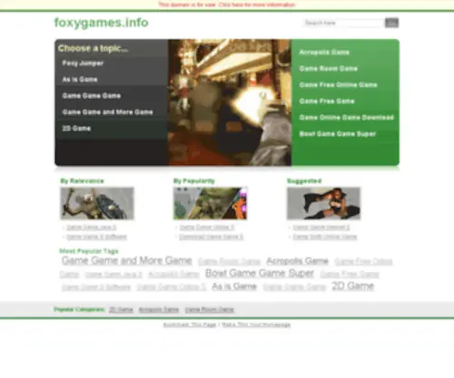Foxygames.info(Foxygames info) Screenshot