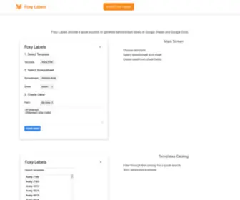 Foxylabels.com(Avery Label Maker that Works in Google Docs & Sheets) Screenshot
