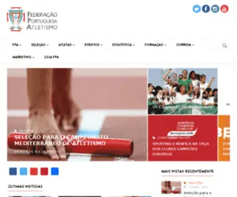 Fpatletismo.pt(Federação Portuguesa de Atletismo) Screenshot