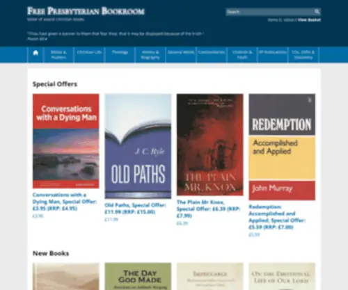 Fpbookroom.org(Free Presbyterian Bookshop) Screenshot