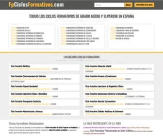 Fpciclosformativos.com(CICLOS FORMATIVOS DE GRADO SUPERIOR Y MEDIO) Screenshot