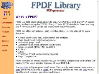 FPDF.org(FPDF) Screenshot