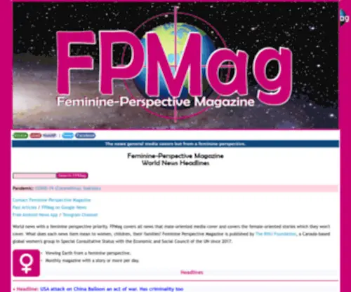 Fpmag.net(Feminine-Perspective Magazine (FPMag) World News Mobile First AMP) Screenshot