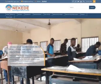 Fpno.edu.ng(Federal Polytechnic Nekede Owerri Imo State Nigeria) Screenshot