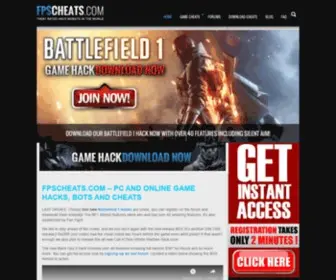 FPScheats.com(PC and Online Game Hacks) Screenshot