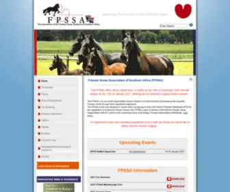 FPssa.co.za(Friesian Horse Association of Southern Africa (FPSSA)) Screenshot