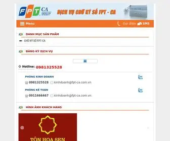 FPT-CA.com.vn(TRUNG TÂM DỊCH VỤ CHỮ KÝ SỐ FPT) Screenshot