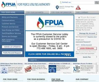 Fpua.com(Fort Pierce Utilities Authority) Screenshot