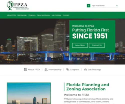 Fpza.org(Florida Planning and Zoning Association) Screenshot