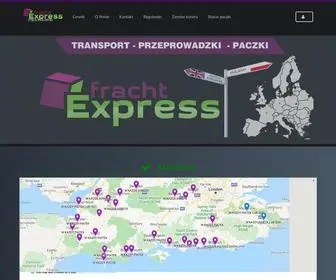 Fracht-Express.eu(FRACHT-EXPRESS ☺ tanie paczki i przesyłki do Anglii i Polski) Screenshot