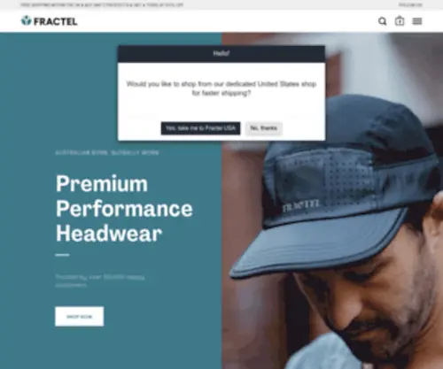 Fractel.co.uk(Premium, performance headwear) Screenshot