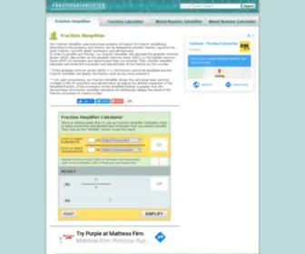 Fractionsimplifier.com(Fraction Simplifier) Screenshot