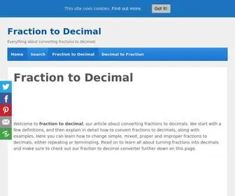 Fractiontodecimal.net(Fraction to decimal) Screenshot
