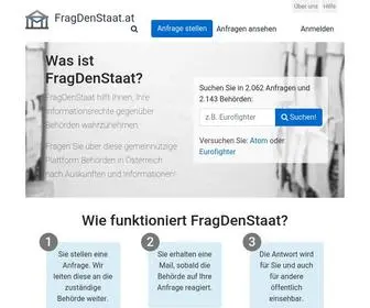 Fragdenstaat.at(Behördeninformationen) Screenshot