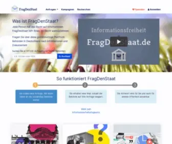 Fragdenstaat.de(Portal für Informationsfreiheit) Screenshot