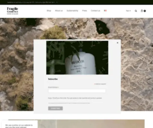 Fragilecosmetics.com(The beauty of caring) Screenshot
