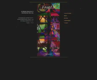 Fraglit.com(An Online Magazine of Fragmentary Writing) Screenshot