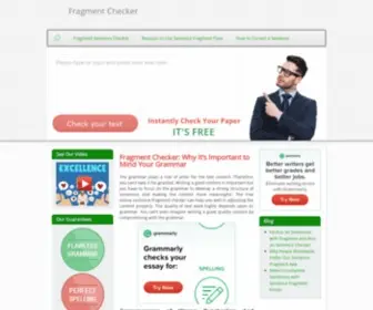 Fragmentchecker.com(Free Online Sentence Fragment Checker) Screenshot