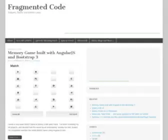 Fragmentedcode.com(Snippets, Blocks and Infinite Loops) Screenshot