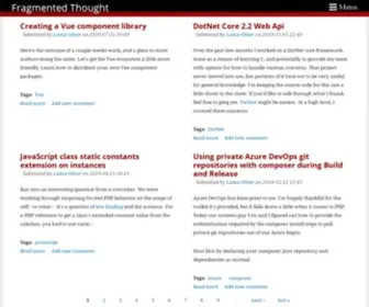 Fragmentedthought.com(Fragmented Thought) Screenshot