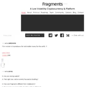 Fragments.org(Ampleforth) Screenshot