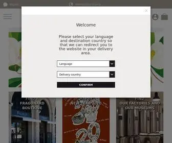 Fragonard.com(Parfumeur français) Screenshot