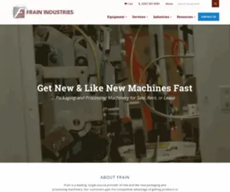 Fraingroup.com(New and Like New Packaging and Processing Machinery) Screenshot