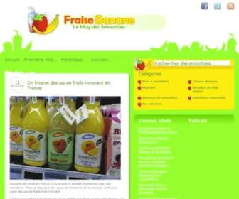 Fraisebanane.fr(Le blog des Smoothies) Screenshot