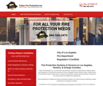 Frakerfire.com(Certified Fire System Testing & Repair In Los Angeles) Screenshot